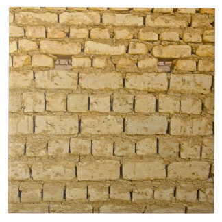 泥のレンガ壁 タイル