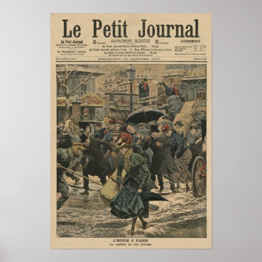 泥の中でパリの歩くで冬 ポスター (正面)