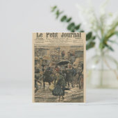 泥の中でパリの歩くで冬 ポストカード (スタンド正面)