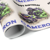 泥の中のモンスタートラック ラッピングペーパー (ロールコーナー)