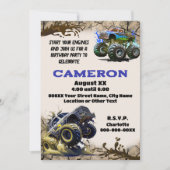 泥の中のモンスタートラック 招待状 (正面)