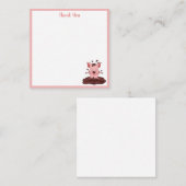 泥の中の豚 ありがとう ノートカード (正面/裏面)