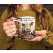 泥の中の豚、ハグとキス、カスタマイズ可能 コーヒーマグカップ