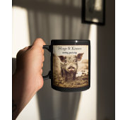 泥の中の豚、ハグとキス、カスタマイズ可能 コーヒーマグカップ