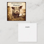 泥の中の豚、ハグとキス、カスタマイズ可能 ノートカード (正面/裏面)