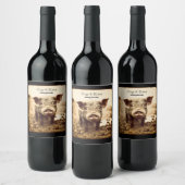 泥の中の豚、豚とキス ワインラベル (ボトル)