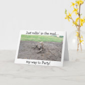 泥の中の「花嫁祝!」にころりん カード (黄色い花)