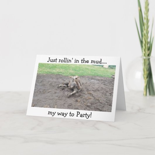 泥の中の「花嫁祝!」にころりん カード (正面)