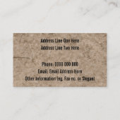 泥の地上のイメージのカスタムな名刺 名刺 (裏面)