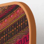 泥の布のパターンのアフリカの美インスパイアしい ピックルボールラケット (左詳細)