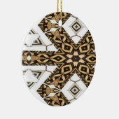 泥の布パターン セラミックオーナメント (右)