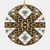 泥の布パターン セラミックオーナメント (裏面)