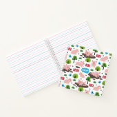 泥の手帳に入った幸せな子豚 ノートブック (内部)