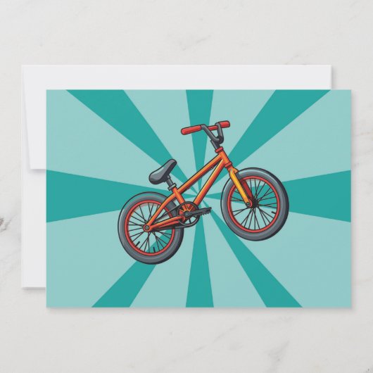 泥の楽しい写真に乗ってダートバイクの誕生日の招待 招待状 (裏面)