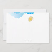 泥の納屋周囲の庭の誕生日の招待状のブタ 招待状 (裏面)