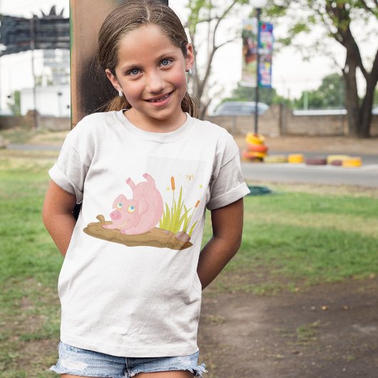 泥のTシャツを着た豚 Tシャツ