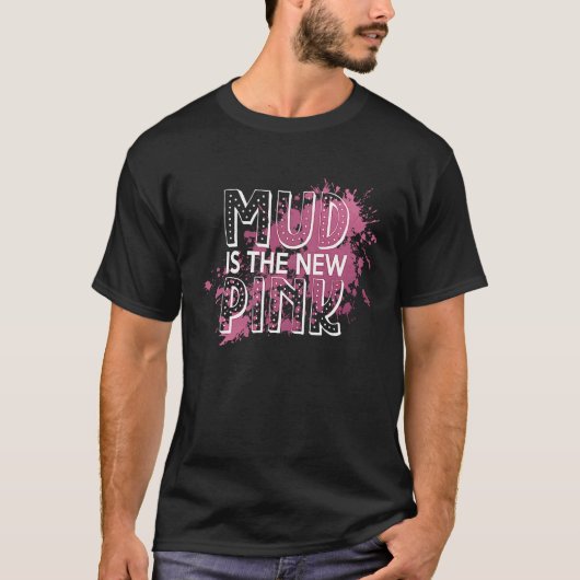 泥は新しいピンク Tシャツ (正面)