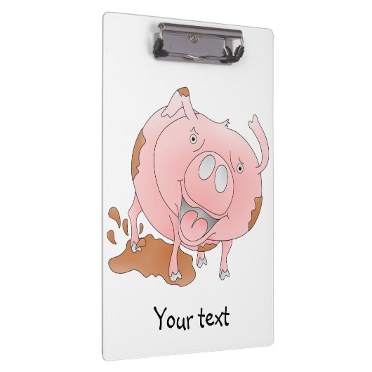 泥よくはしゃぐだらけの泥だらけの豚 クリップボード (右)