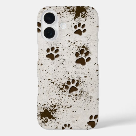 泥んこ犬の足跡プリント Case-Mate iPhoneケース (裏面)
