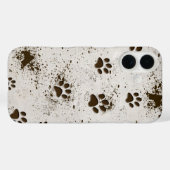 泥んこ犬の足跡プリント Case-Mate iPhoneケース (裏面 (横))