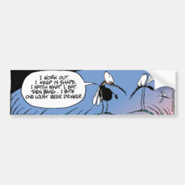 泥地のカのビール好き バンパーステッカー