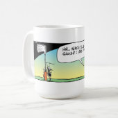 泥地のゴルフをする蟻 コーヒーマグカップ (正面左)