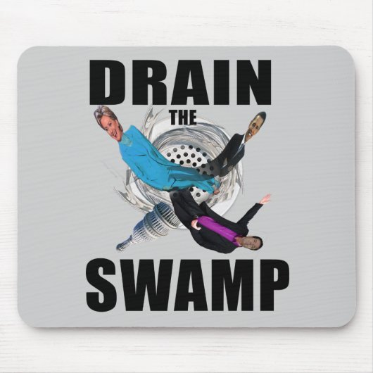 泥地のドナルド・トランプの暗藍色のマウスパッドを流出させて下さい マウスパッド (正面)