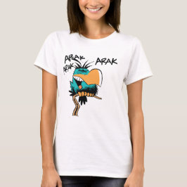 泥地のBludgerigarの鳥の漫画の女性のワイシャツ Tシャツ