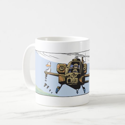 泥地は素早く身をかがめま軍隊をもう一度悩まします コーヒーマグカップ (正面左)