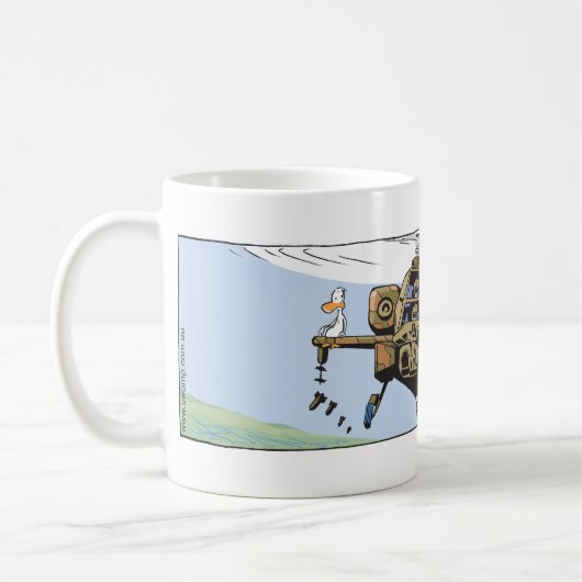 泥地は素早く身をかがめま軍隊をもう一度悩まします コーヒーマグカップ (左)