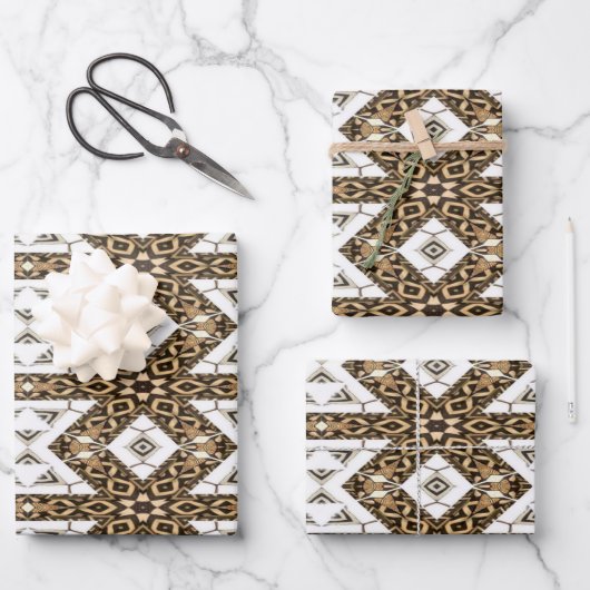 泥地模様 ラッピングペーパーシート (正面)