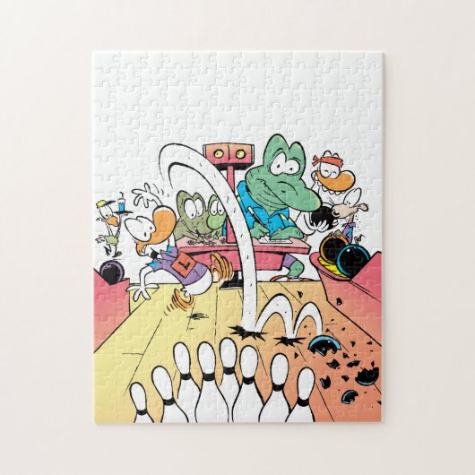 泥地10 Pinのボーリング ジグソーパズル (縦)