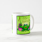 泥地Beulahをカエルの沼地の芸術救って下さい コーヒーマグカップ (正面右)