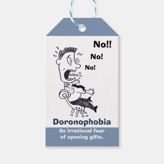 泥恐怖症プレゼントのプレゼントのラベル ギフトタグ (正面)