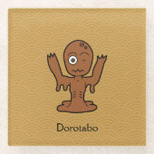 泥日本のゾンビ泥田坊:漫画の妖怪 ガラスコースター (正面)