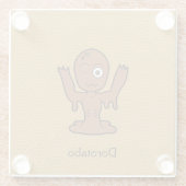 泥日本のゾンビ泥田坊:漫画の妖怪 ガラスコースター (裏面)