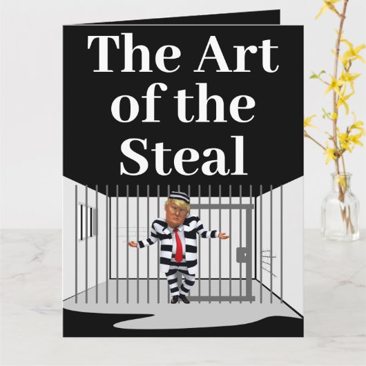 泥棒の芸術 トランプのグリーティングカード カード (黄色い花)