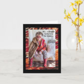 泥棒ユーモアのあるを扱う猫 カード (黄色い花)