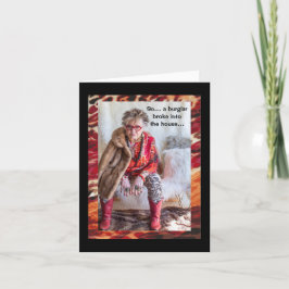 泥棒ユーモアのあるを扱う猫 カード