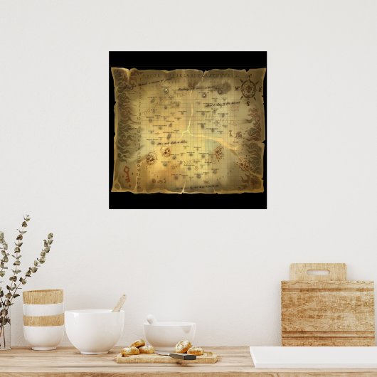 泥棒海の地図 ポスター (キッチン)