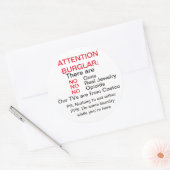 泥棒警告ステッカーおもしろい ラウンドシール (封筒)