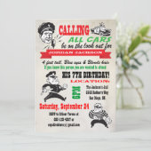 泥棒警官の誕生日のパーティの招待状 招待状 (スタンド正面)