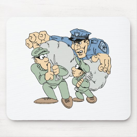 泥棒警官 マウスパッド (正面)