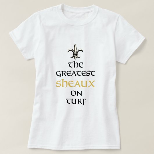 泥炭のニュー・オーリンズの聖者2009年の最も素晴らしいSHEAUX Tシャツ (デザイン正面)