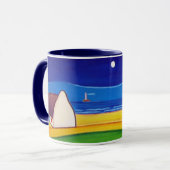 泥炭のマグとの夜のアイルランドのコテージ マグカップ (正面左)