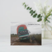 泥状の道路はがき ポストカード (スタンド正面)