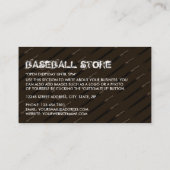 泥状野球こうもり、野球選手、コーチ 名刺 (裏面)