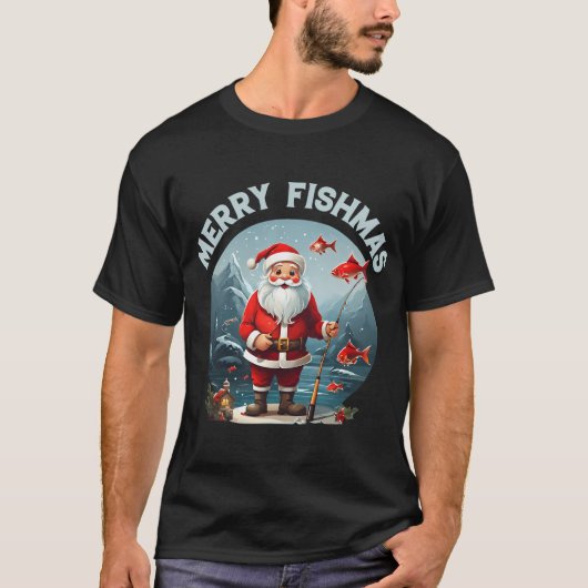 泥跳ね魚の喫煙ダジャレ Tシャツ (正面)