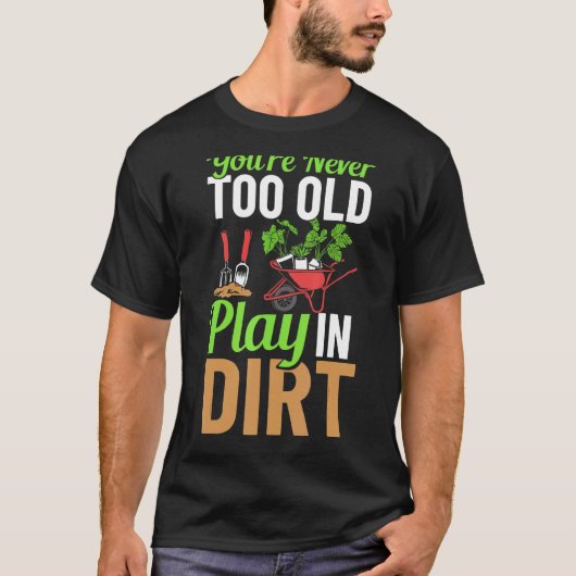 泥遊びはお年寄りになっても Irr Tシャツ (正面)