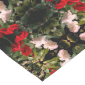 泥酔した赤と白バラ抽象芸術 ショートテーブルランナー (コーナー)